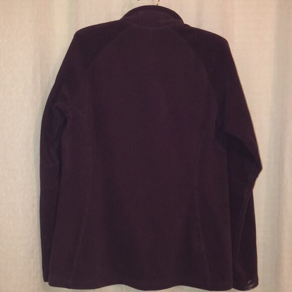 Eddie Bauer L Purple Gray Polartec Quarter Zip Fleece Sweatshirt - Picture 2 of 9